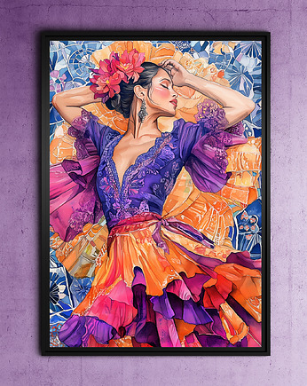 Tancerka Flamenko - grafika na plakacie, JBJart Justyna Jaszke