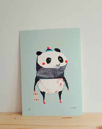 Panda wydruk ilustracji, naniby
