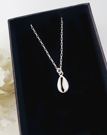 Naszyjnik  muszelka Kauri , morze, srebro, Anemon Atelier