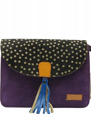 Torebka klasyczna elegancka skórzana zamszowa elegancka klapka wzór OLIVKA, Olivka Warsaw