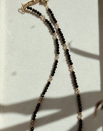 Naszyjnik czarny Onyks i Kwarc Dymny, Chmolowska Jewellery