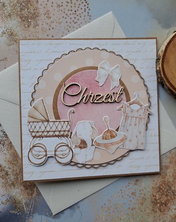 Kartka na Chrzest dla dziewczynki, Kartkodzielo