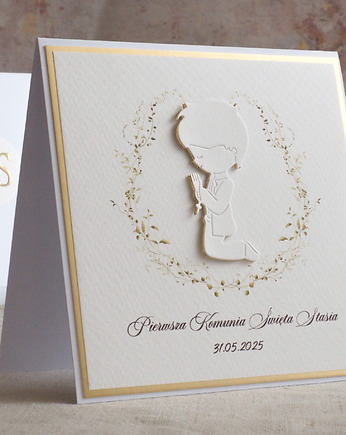 Kartka na komunię z ozdobną kopertą, 96, Anna Art and Crafts