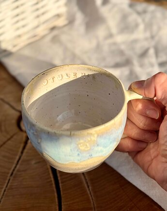 Kubek z napisem "Otulenie" 400ml, zieleń, JD loves CERAMICS