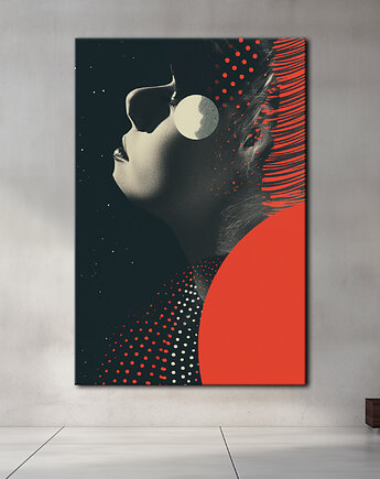 Pył księżycowy - Obraz na płótnie - Druk, Blejtrama - Kolaż, Surrealizm #7, Black Sapphire Art