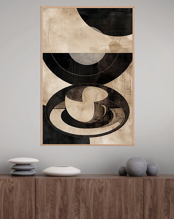 Geometria natury - Plakat, druk - Minimalizm, Boho, Loft #113, Black Sapphire Art
