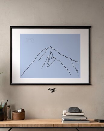 Plakat minimalistyczny Rysy, A3, decotyw, decotyw