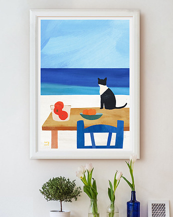 Wakacyjny lunch - plakat 50x70 cm, minimalmill