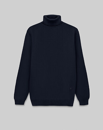 Sweter męski goriano golf granatowy, BORGIO