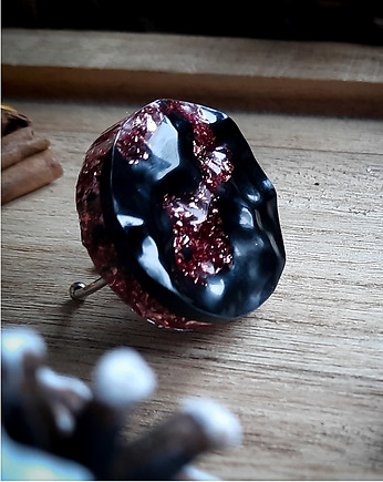 Unikatowy pierścionek, pudrowy róż, Figa handmade accessories