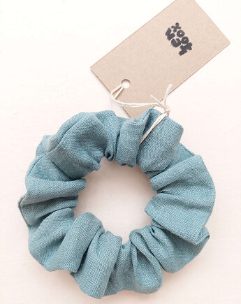 100% len, gumka/scrunchie/szałwia, madebyjokpa