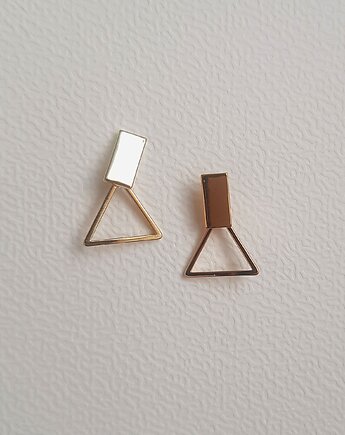 Kolczyki pozłacane Not Only Triangle, Mitsu