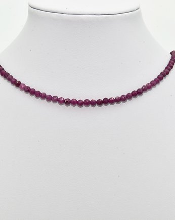 Choker Naszyjnik krótki Rubin Kamień naturalny, Lacasilla