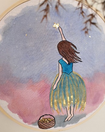 Obrazek dziewczynka sięgająca gwiazd, gingerolla