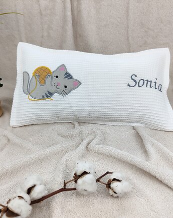 Personalizowany prezent dla dziecka - imienna poduszka z kotkiem, Enitka Sweet Baby Room