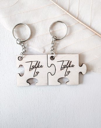 Breloki puzzle - Twój tekst, Winietka dekoruje