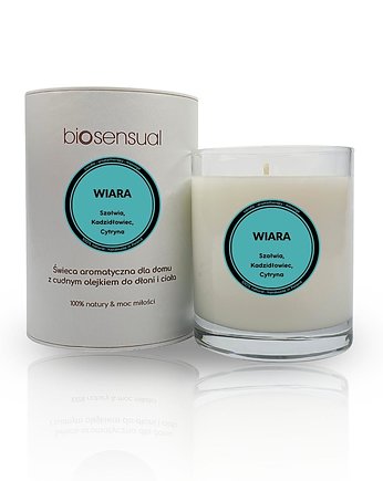 Świeca do masażu i aromaterapii WIARA 200g, Biosensual