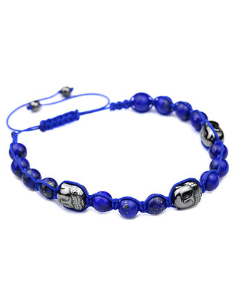 Bransoletka Męska Lapis Lazuli Budda, Brazi Druse Jewelry