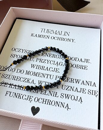 Bransoletka ochronna z czarnym TURMALINEM, Hey details