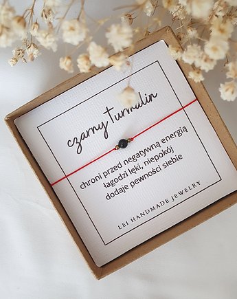 Bransoletka z czarnym turmalinem, LEI handmade 