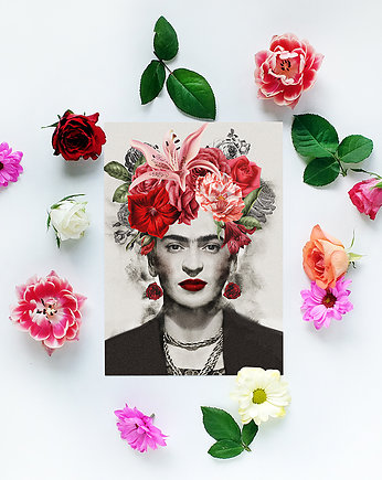 Autorska grafika "FRIDA", portret, PRINTLOVE