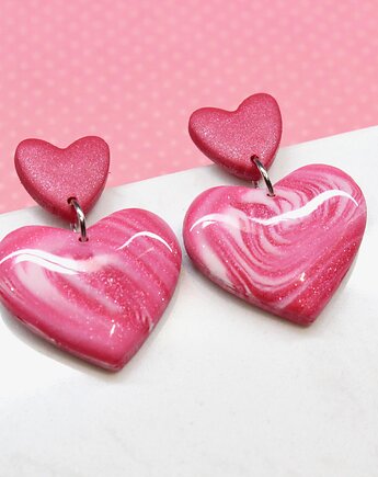 VALENTINE kolczyki czerwone serca walentynki, Mintique