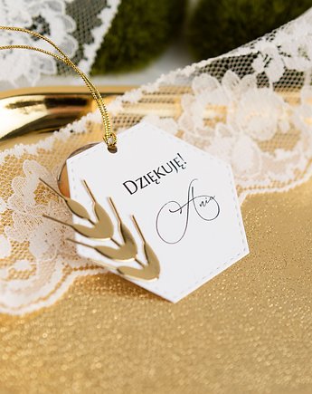 Zawieszki podziękowania dla gości 10 sztuk, Papiernik