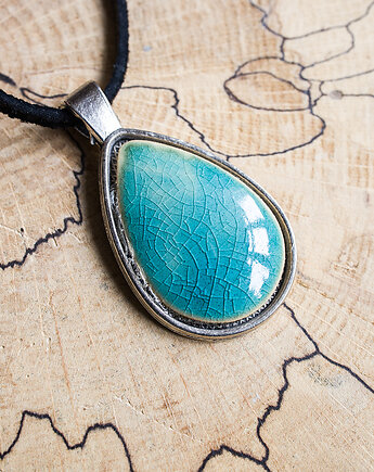 Naszyjnik ceramiczny łezka, studnia ceramiczna