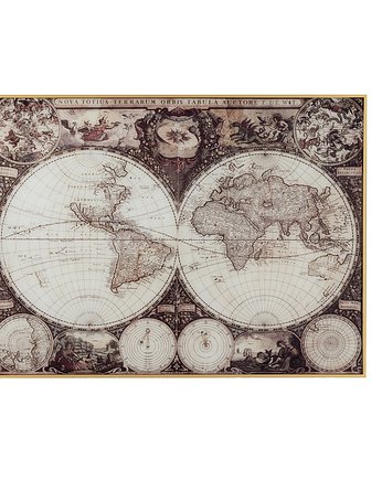Mapa dekoracja ścienna 100x74cm vintage, OSOBY - Prezent dla nauczyciela