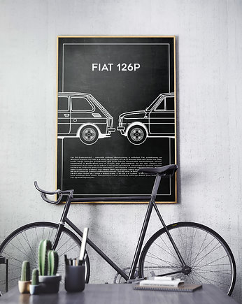 Plakat Polska Motoryzacja - Fiat 126p, Peszkowski Graphic