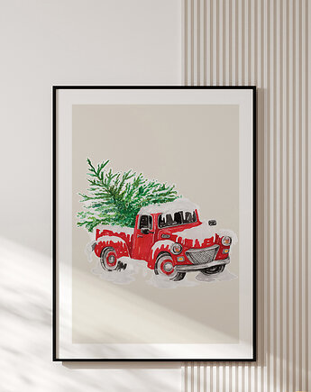 Plakat CHRISTMAS PICKUP, OSOBY - Prezent dla przyjaciółki