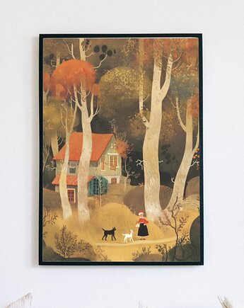Plakat - Spacer w zagajniku z pieskami, Harry Monkey