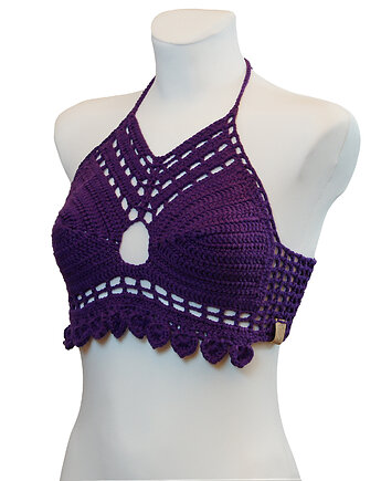 Top / bralet na szydełku na lato ze 100 procent bawelny rozmiar M/L, cosy creation