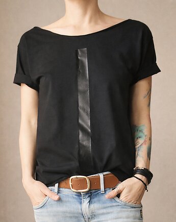 Czarna kreska czarny Oversize, ONE MUG A DAY