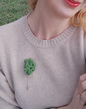 Zielona broszka chmurka- Stambulskie Chmury 8, Agata Blaszkowska Jewelry