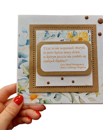 Kartka z cytatem kolekcja Ania z Zielonego wzgórza 10, Wariacje Martyski