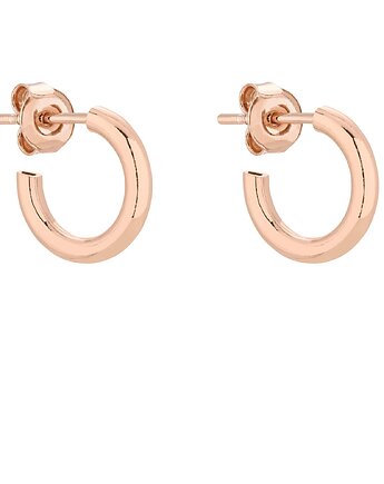 Półokrągłe kolczyki S z różwego złota, SOTHO