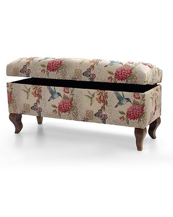 Pufa ławka ze schowkiem  kufer MAXI  BIRDS, Bench Decor