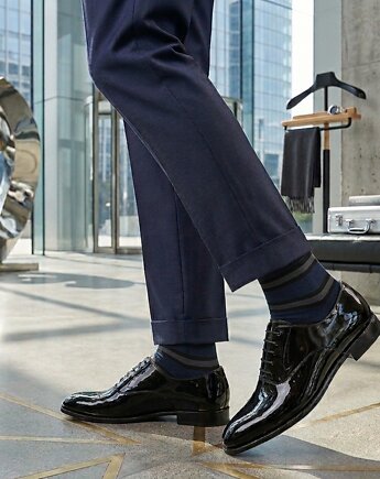 Skarpety bambusowe w szare paski, 4LCK