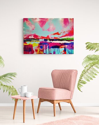 Obraz na zamówienie kupującego - abstrakcyjny pejzaż - 50x70 cm, Kasia Kulicka