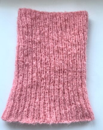 Zamówienie indywidualne komin z alpaki i merynosa brzoskwiniowy, Made by Jaga