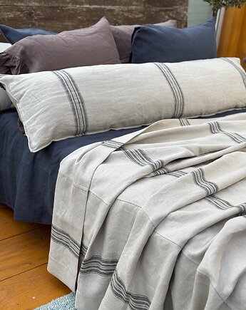 Narzuta z naturalnego lnu, grubego lnu, Nature Bed