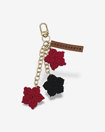 Brelok Trzy Kwiatki - Czerwień i Czerń, Frozen Keys