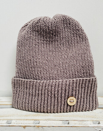 Czapka beanie z wywinięciem uniwersalna ręcznie robiona, splotomaniaa