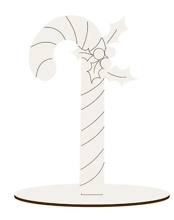 Dekoracja Drewniana Dekor Świąteczny na Podstawce dla Dzieci do Malowania, smxdsgn