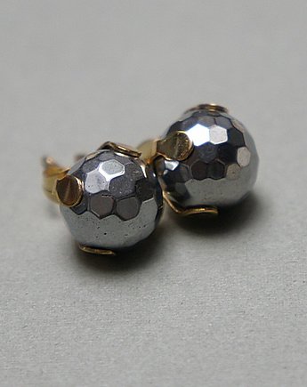 Dots - hematyt silver /alloys collection/ - sztyfty, KiKa pracownia