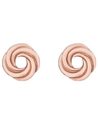 Kolczyki węzełki z różowego złota, SOTHO
