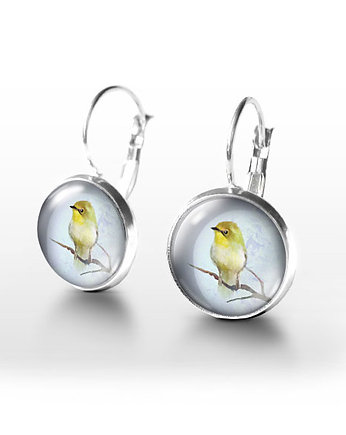 Kolczyki - Żółty ptaszek