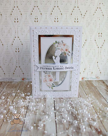 Zaproszenie komunijne boy"Holy & White", Lulaczkowo