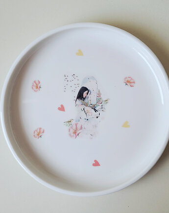 Talerz artystyczny 20CM, White Cup